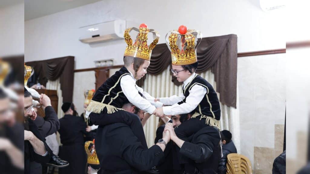 גלריה: בת"ת בעלזא בחיפה חגגו את ה'חומש סעודה'