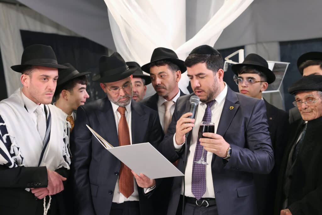 יו"ר המועצה הדתית השיא את בנו: האדמו"ר בירך בחופה