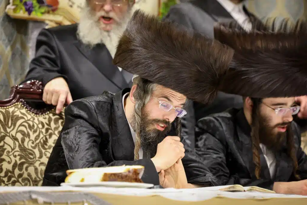 עריכת הטיש ושמחת הפארשפיל לבן האדמו"ר מזוועהיל