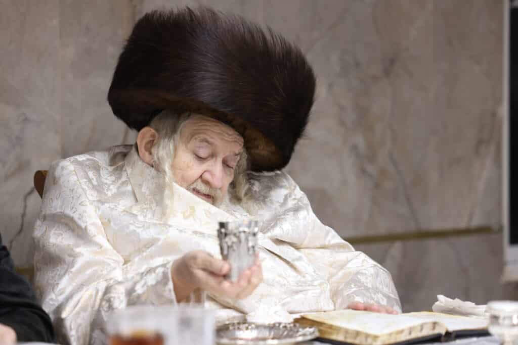 גלריה: האדמו"ר מטעמעשוואר שבת במירון וערך חלאק'ה לנינו