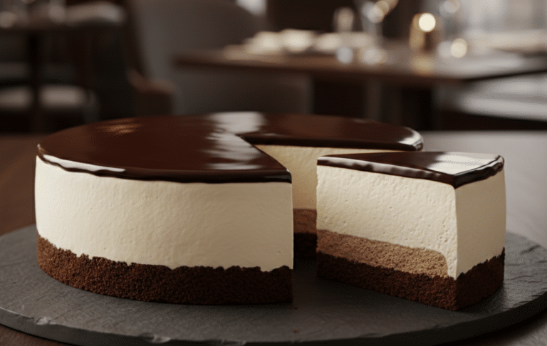 דואט של שוקולד וניל: עוגת שחור לבן מלכותית לאירוח יוקרתי
