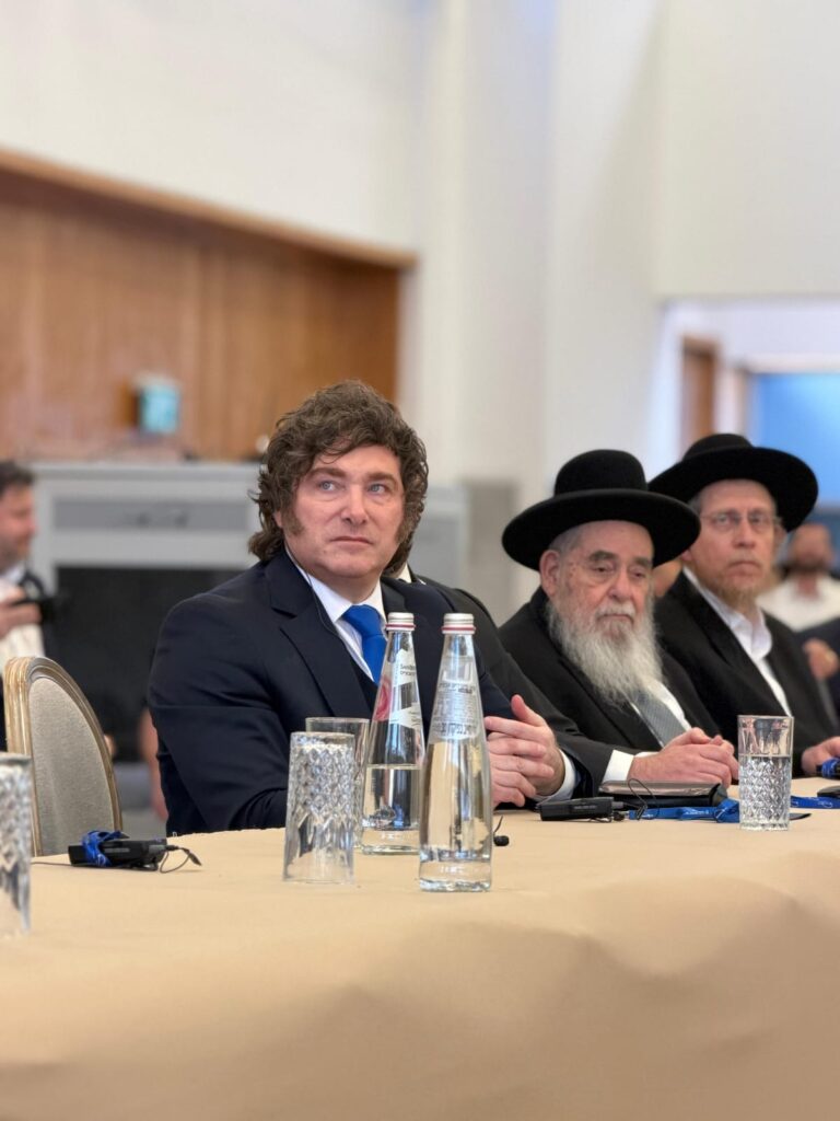נשיא ארגנטינה חאבייר מיליי בביקור היסטורי בישיבת חברון