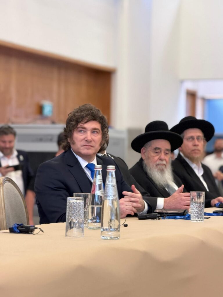 נשיא ארגנטינה חאבייר מיליי בביקור היסטורי בישיבת חברון