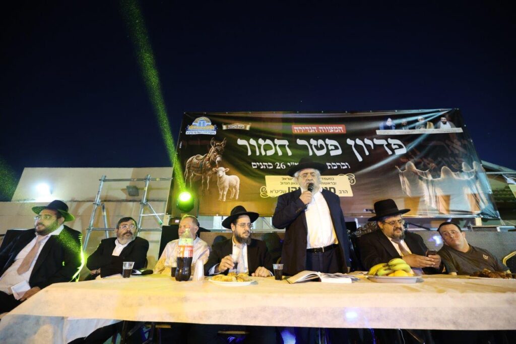 26 כהנים וחמור אחד: כך חגגו במושב ברכיה את המצווה הנדירה