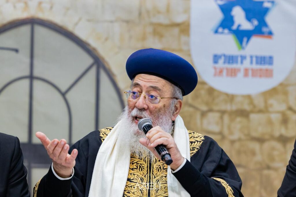 מעמד ההדלקה המרכזי בראשות הגרש"מ עמאר