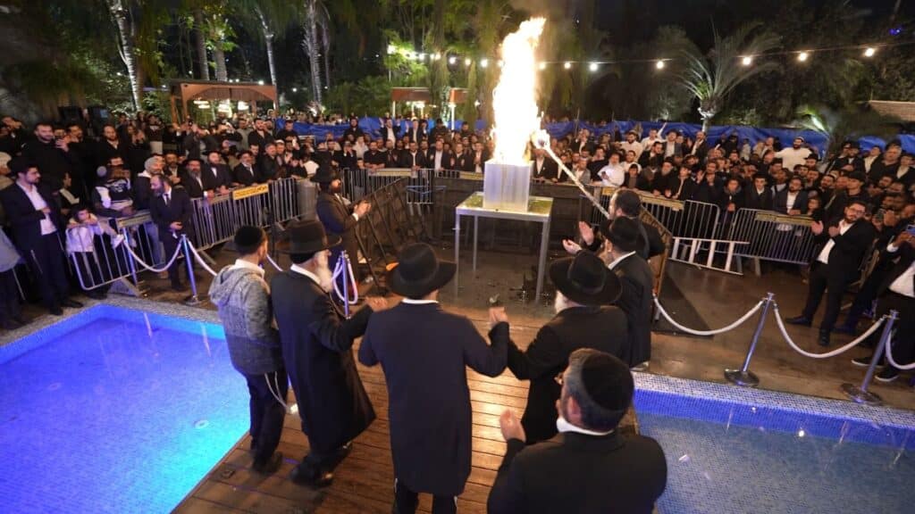 הגאון הינוקא הדליק את האבוקה והתבשר על הולדת בנו