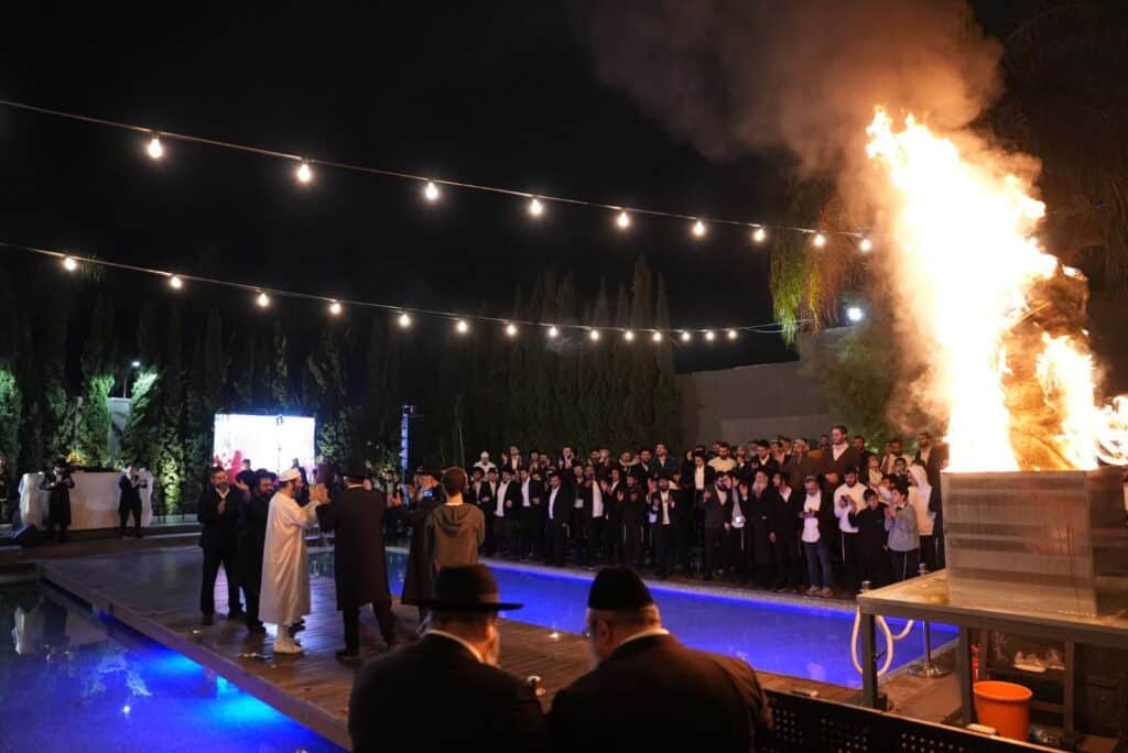 הגאון הינוקא הדליק את האבוקה והתבשר על הולדת בנו