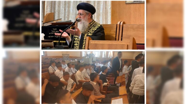 מעמד חיזוק והתעלות לבני ישיבת ׳עמל התורה׳ אצל הראש״ל הגר״ד יוסף