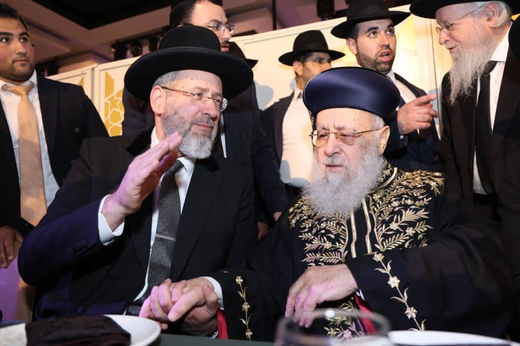 גלריית ענק: שמחת החתונה לנכדתם של הראשונים לציון