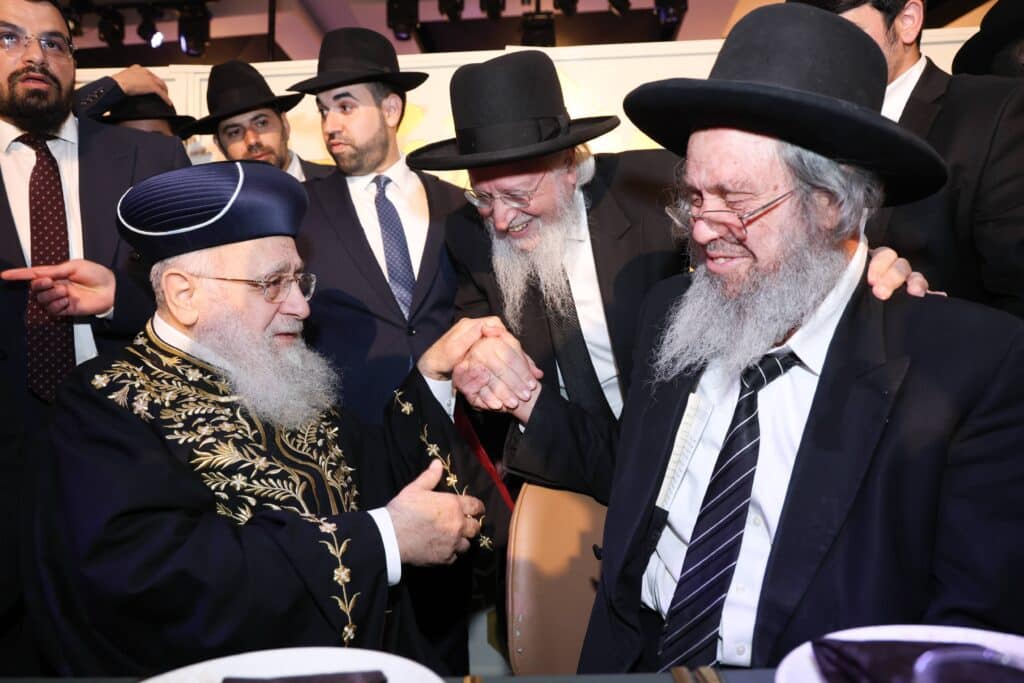 גלריית ענק: שמחת החתונה לנכדתם של הראשונים לציון