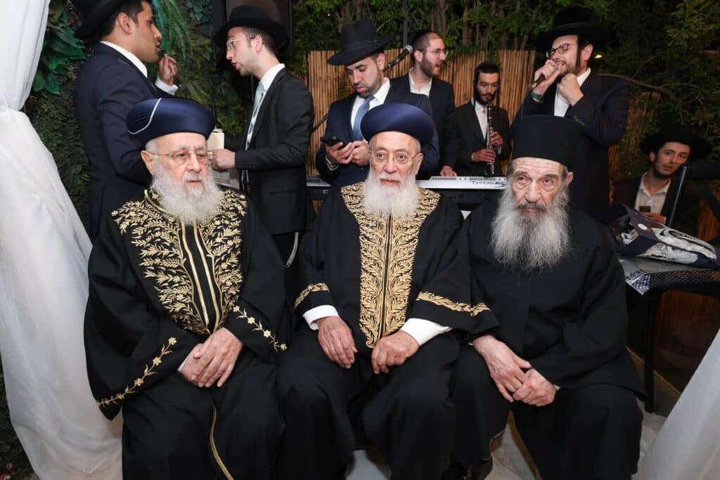 גלריית ענק: שמחת החתונה לנכדתם של הראשונים לציון