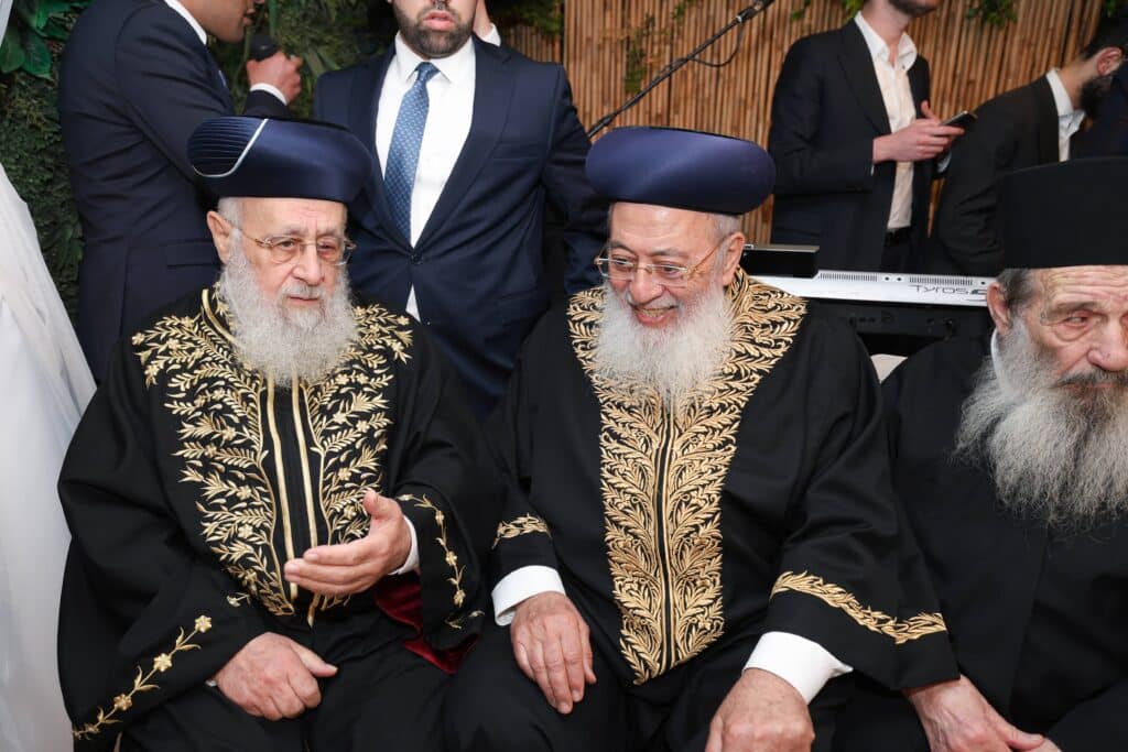 גלריית ענק: שמחת החתונה לנכדתם של הראשונים לציון