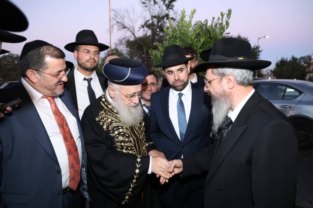 גלריית ענק: שמחת החתונה לנכדתם של הראשונים לציון