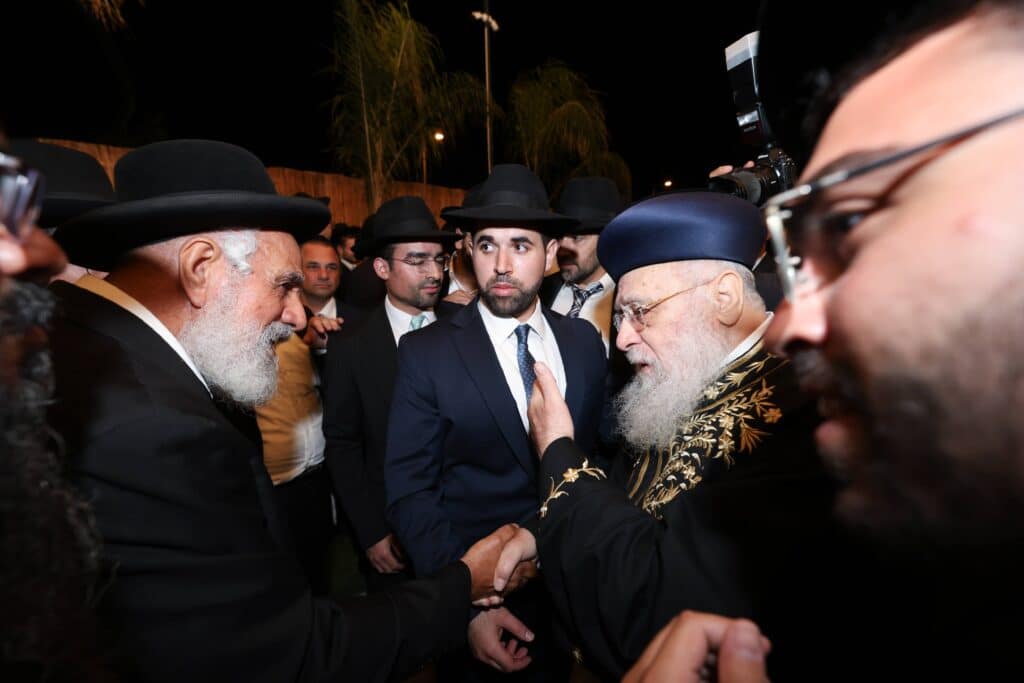 גלריית ענק: שמחת החתונה לנכדתם של הראשונים לציון