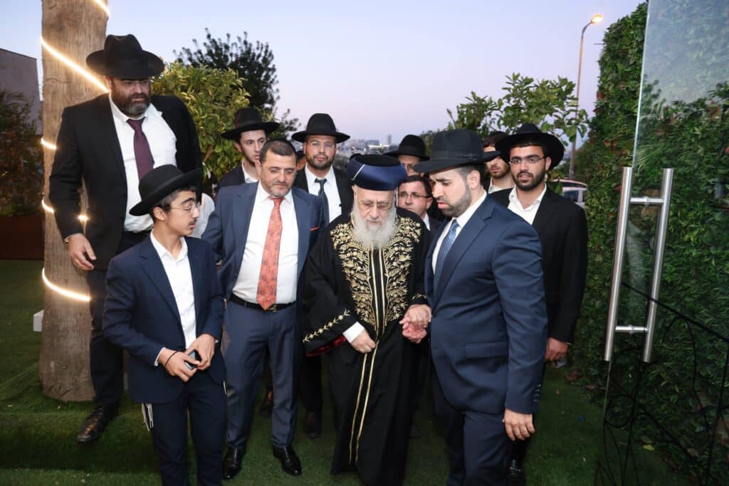 גלריית ענק: שמחת החתונה לנכדתם של הראשונים לציון