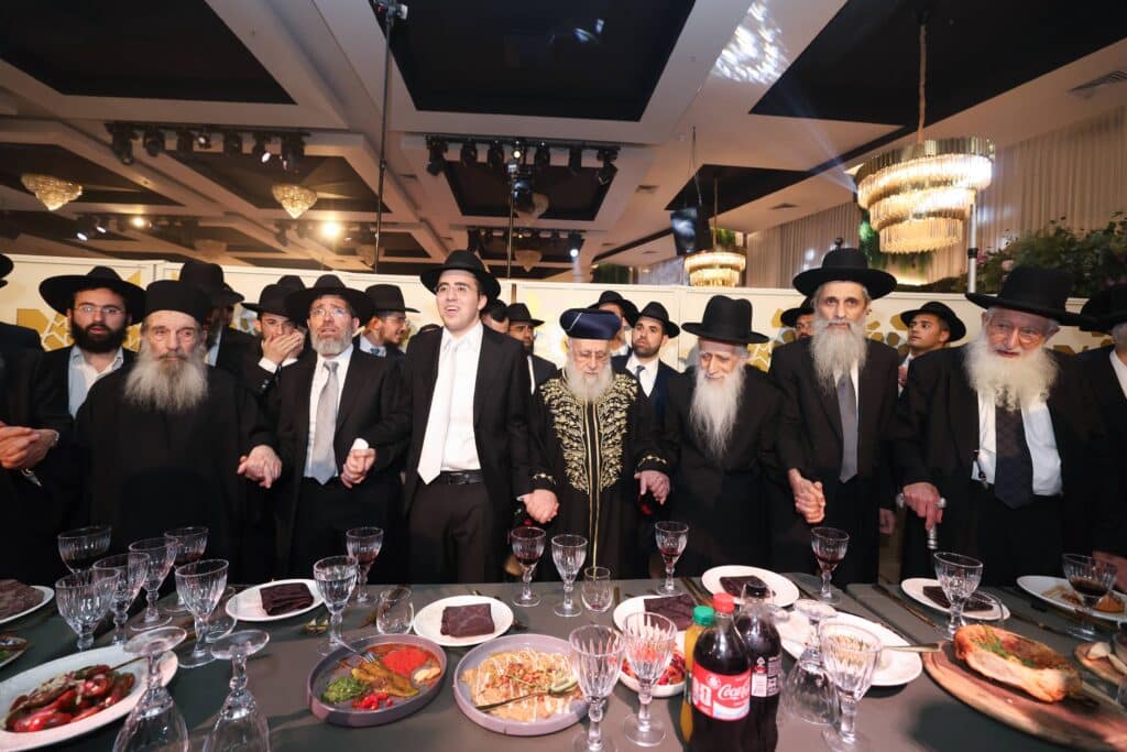 גלריית ענק: שמחת החתונה לנכדתם של הראשונים לציון