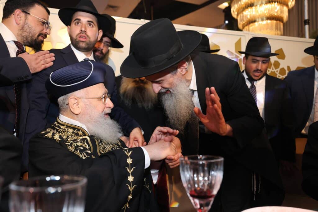 גלריית ענק: שמחת החתונה לנכדתם של הראשונים לציון