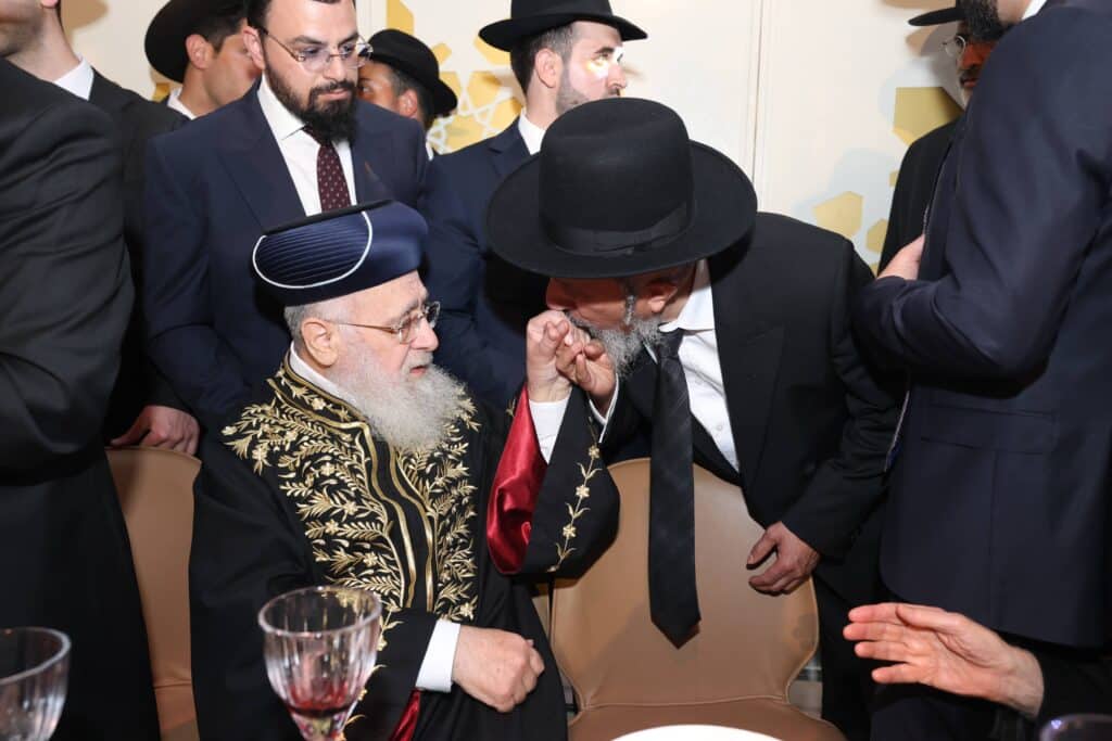 גלריית ענק: שמחת החתונה לנכדתם של הראשונים לציון