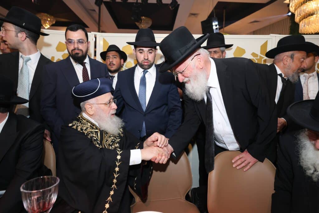 גלריית ענק: שמחת החתונה לנכדתם של הראשונים לציון
