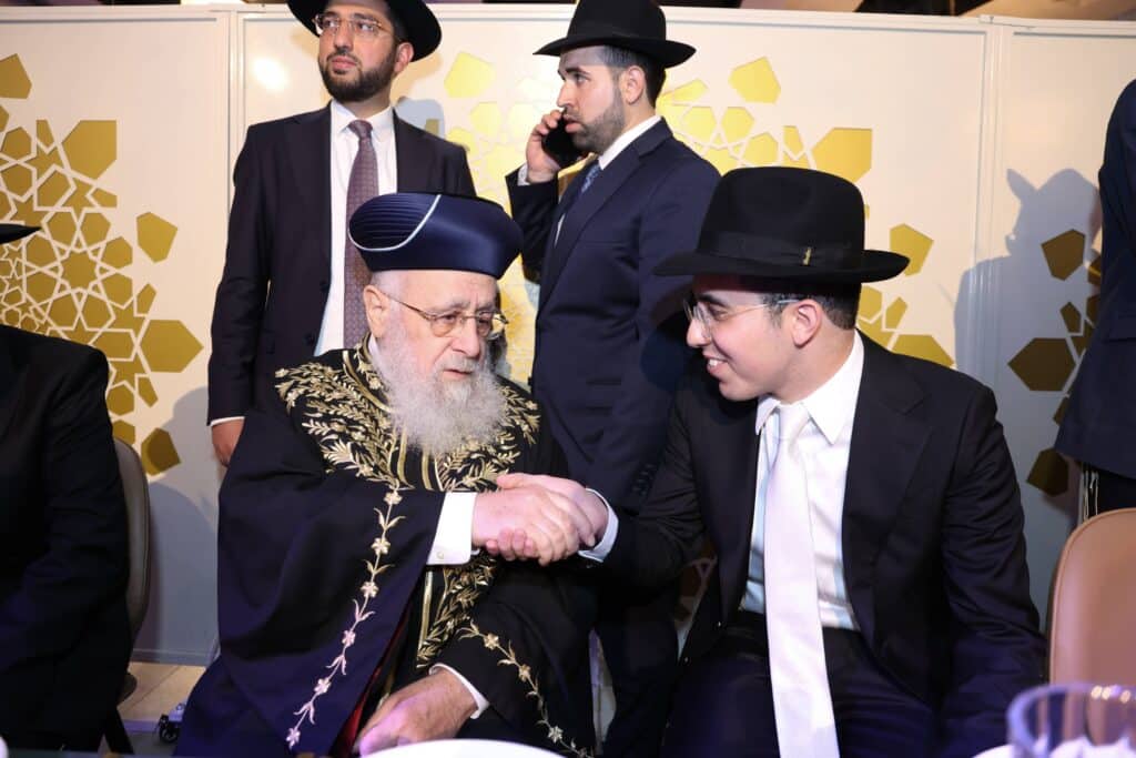 גלריית ענק: שמחת החתונה לנכדתם של הראשונים לציון