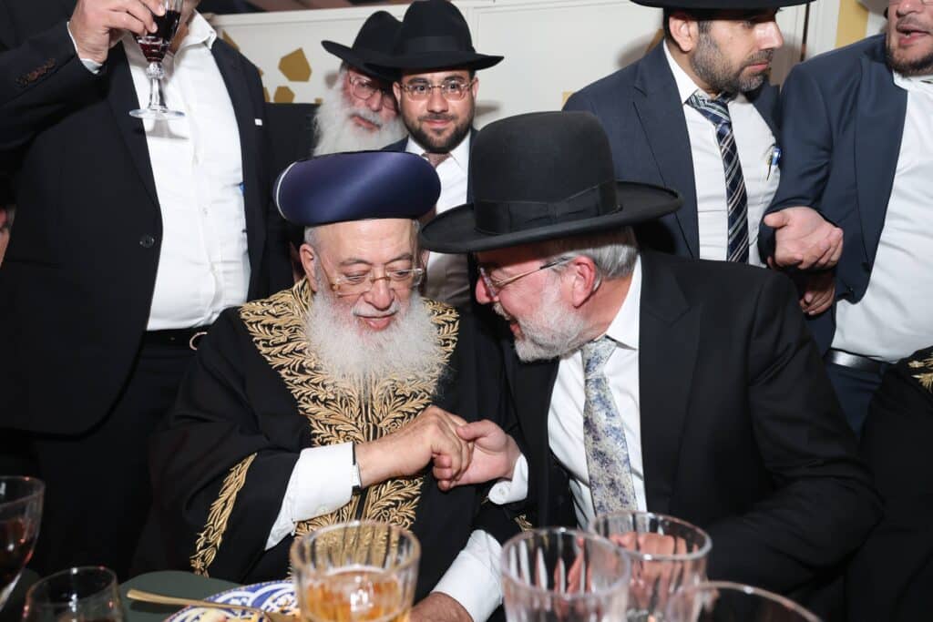 גלריית ענק: שמחת החתונה לנכדתם של הראשונים לציון