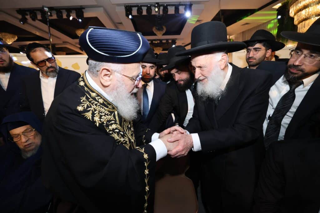 גלריית ענק: שמחת החתונה לנכדתם של הראשונים לציון