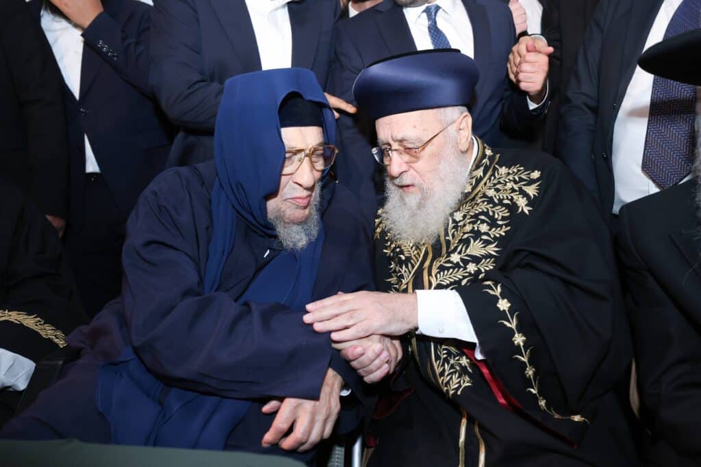 גלריית ענק: שמחת החתונה לנכדתם של הראשונים לציון