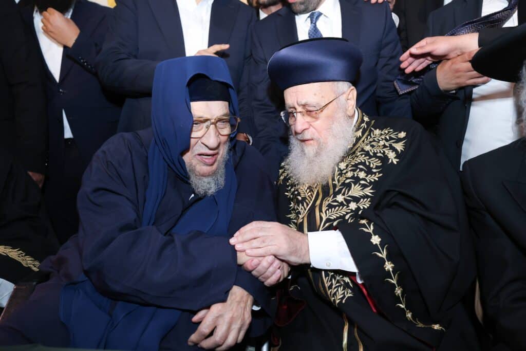גלריית ענק: שמחת החתונה לנכדתם של הראשונים לציון