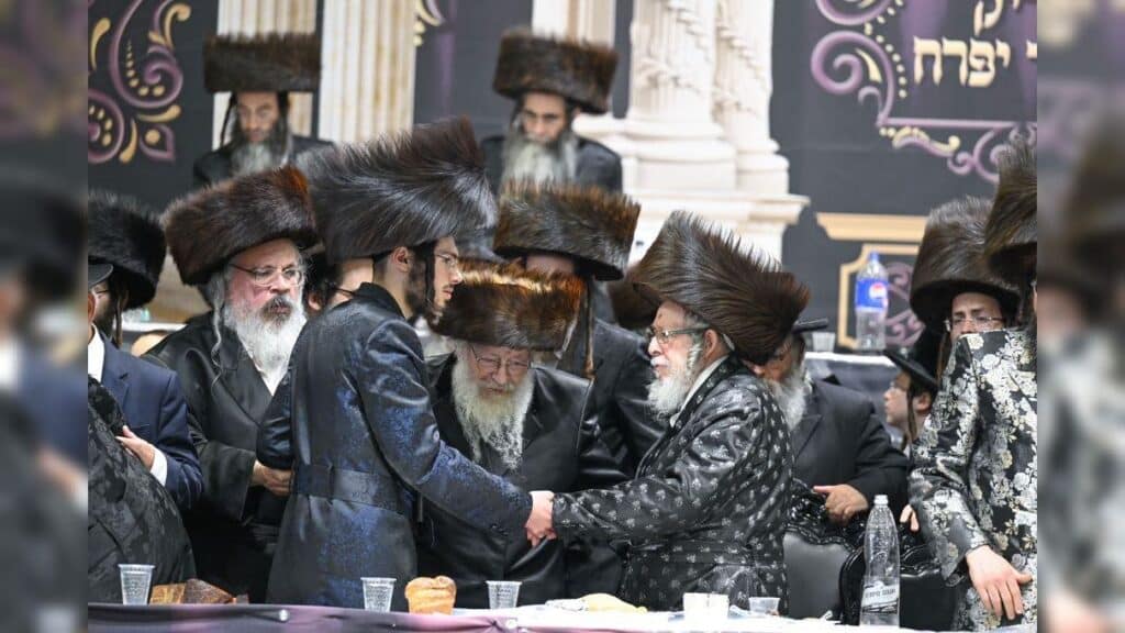 שמחת נישואי נכדת כ"ק מרן האדמו"ר מצאנז שליט"א