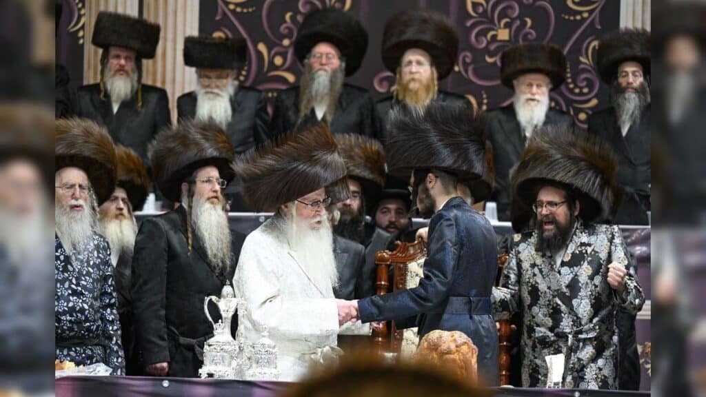 שמחת נישואי נכדת כ"ק מרן האדמו"ר מצאנז שליט"א