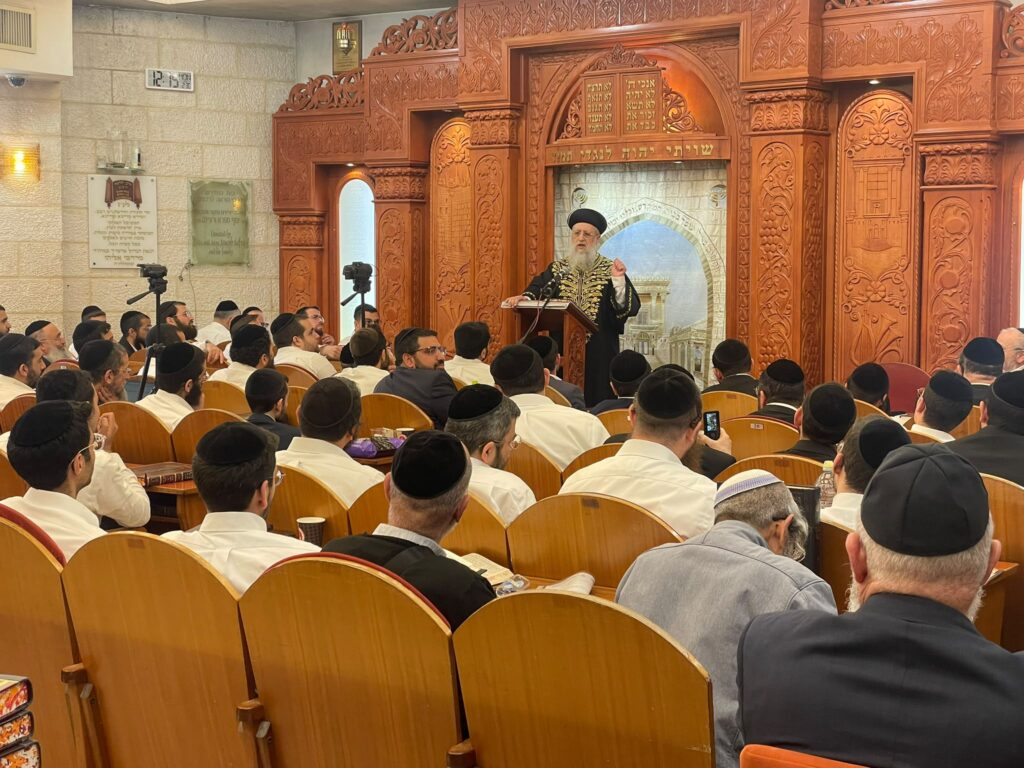 הראשון לציון מסר שיעור למאות אברכי "דרכי הוראה לרבנים"