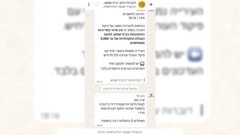 איצקוביץ': הדרמה בבית שמש, התוכי של ראש העיר ואורח בלשכה