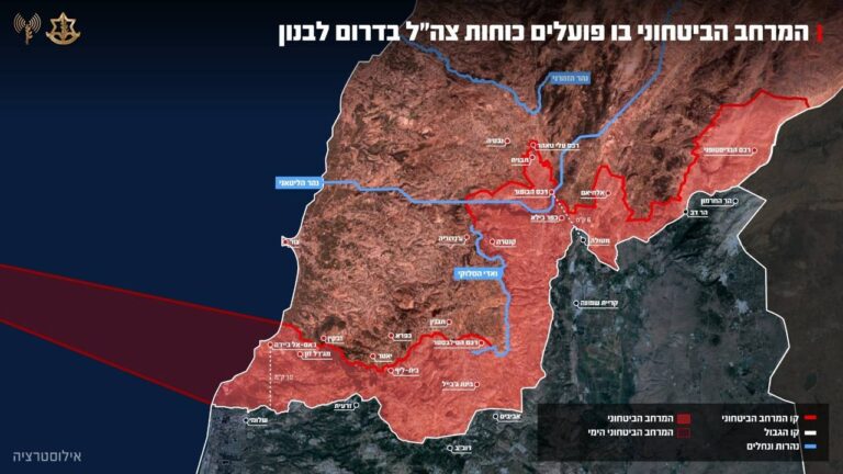 מפת האחיזה של צה"ל בלבנון נחשפת