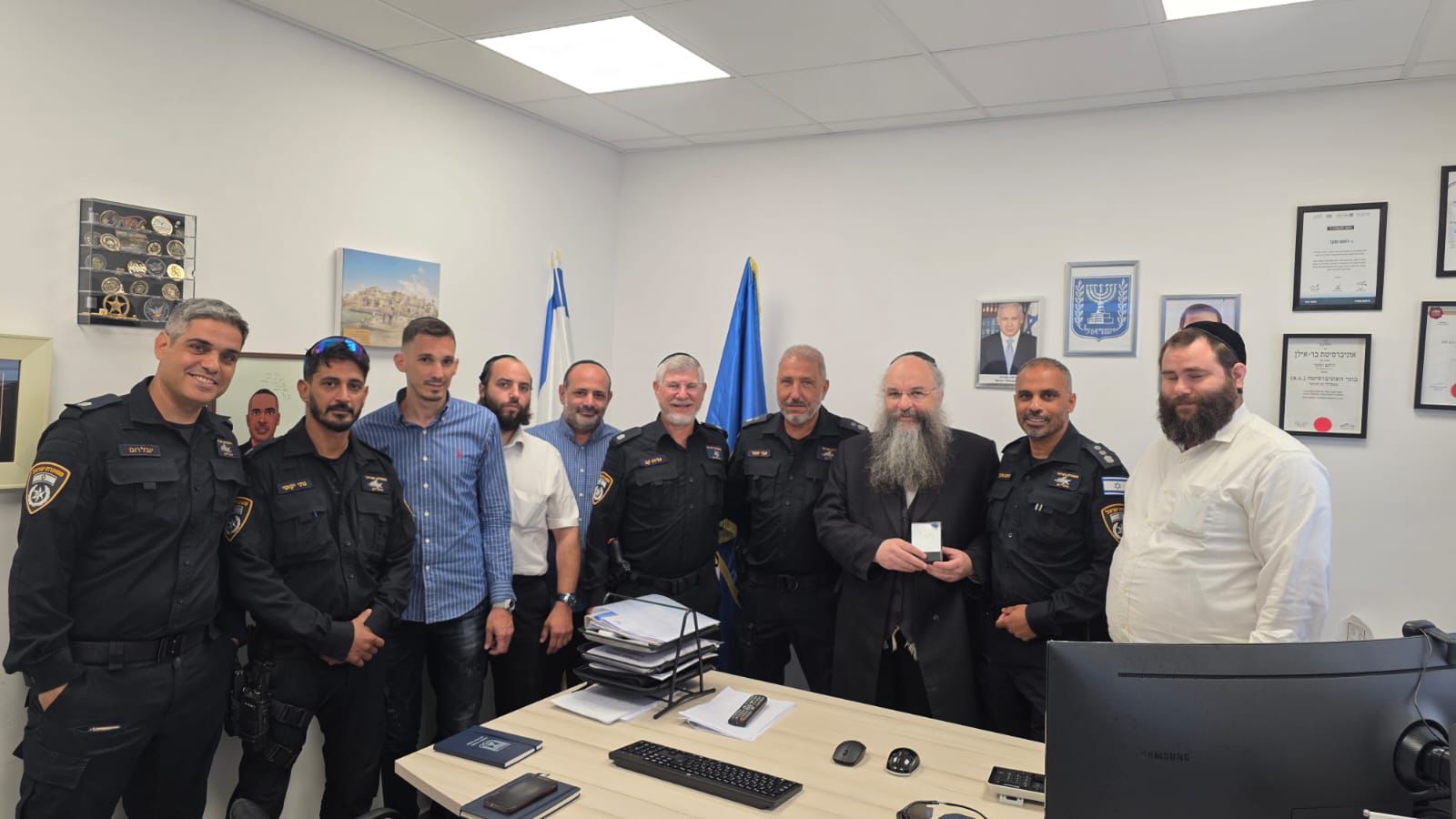 ראשי ארגון זק"א קיימו פגישת עבודה מיוחדת עם צמרת הפיקוד של תחנת 'לב תל אביב'