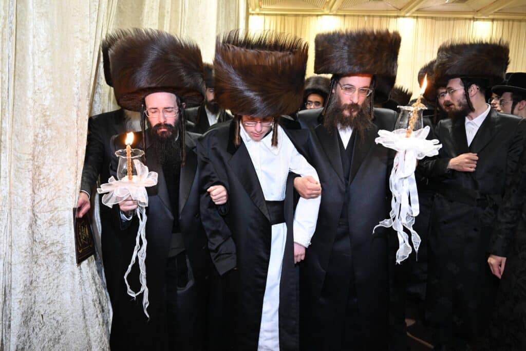 השמחה הגדולה בקריית צאנז - נישואי נכדת האדמו"רים