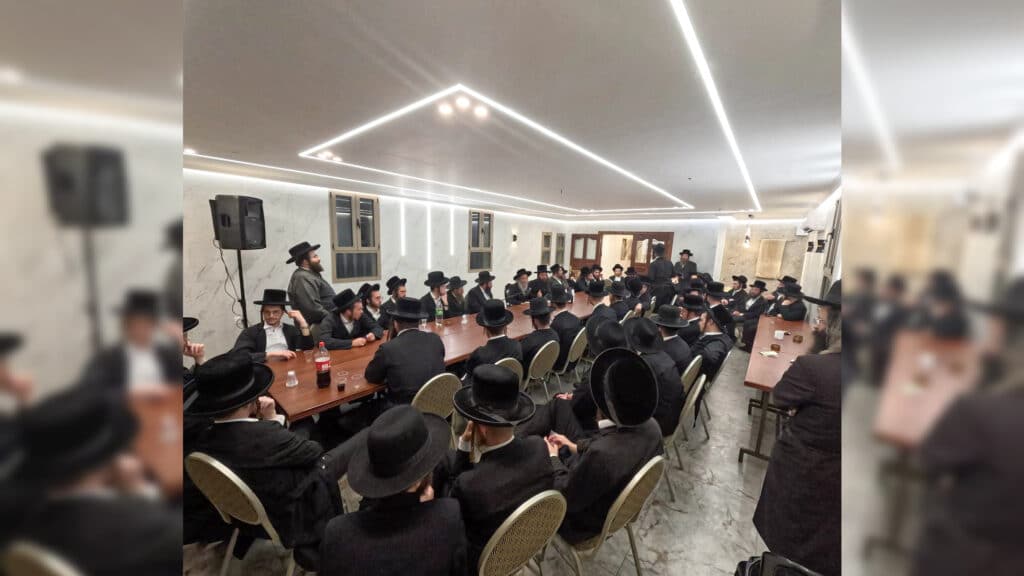 הרה"צ רבי אלימלך בידרמן בשיחת חיזוק בישיבת 'אהבת דוד'