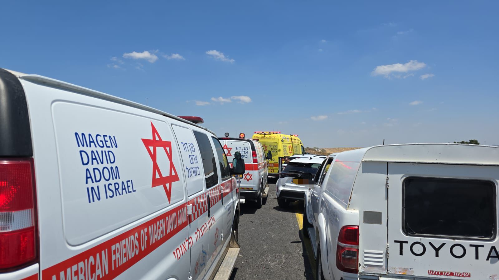 כביש 6: ילדה בת 5 פונתה במסוק, 13 נפצעו בתאונה בין 6 כלי רכב
