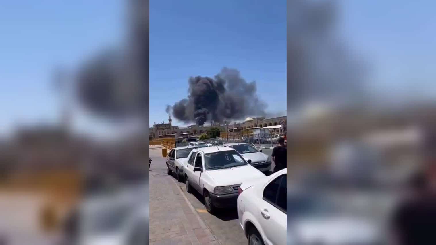 מסתורין באיראן: שריפת ענק פרצה במתחם קברו של חמינאי