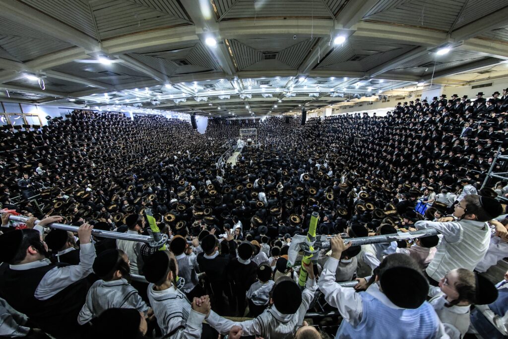 הנחת הסכך ועד והנענועים בלולב: גלריה מחג הסוכות בצאנז הנחת הסכך ועד והנענועים בלולב: גלריה מחג הסוכות בצאנז