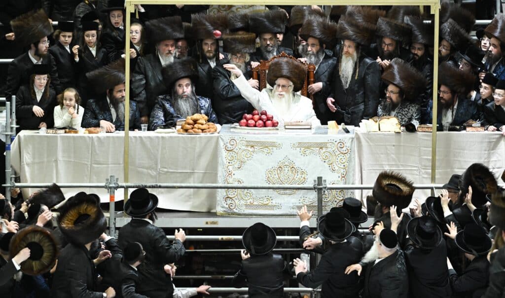הנחת הסכך ועד והנענועים בלולב: גלריה מחג הסוכות בצאנז הנחת הסכך ועד והנענועים בלולב: גלריה מחג הסוכות בצאנז