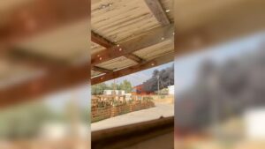 נס בבסיס: אוטובוס עמוס תחמושת התלקח לאחר פינוי הלוחמים
