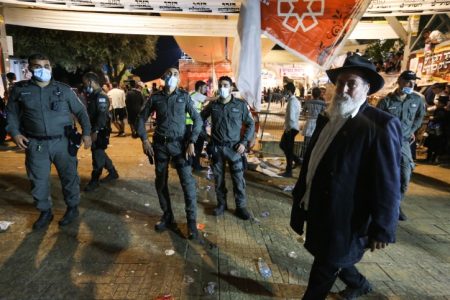 כוחות הצלה ומשטרה במקום לאחר אירוע הטראגי באסון מירון מירון, צילום דוד כהן / פלאש 90