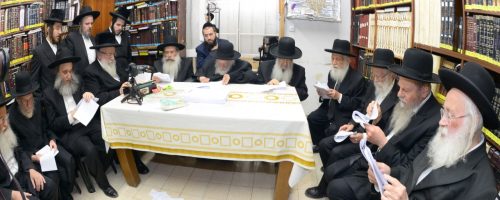 גדולי הדור במעונו של מרן הגר"ח קניבסקי / צילום שוקי לרר