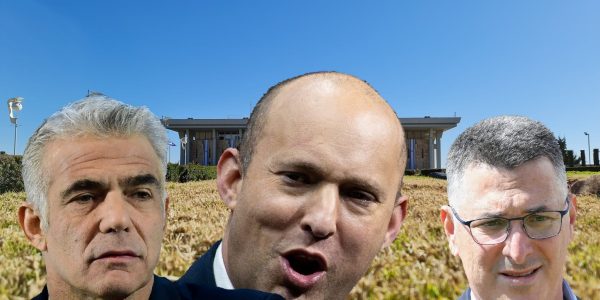 גדעון סער נפתלי בנט ויאיר לפיד // צילום: יוסי ויזל, פלאש 90 - עיבוד; אבי וולפסון