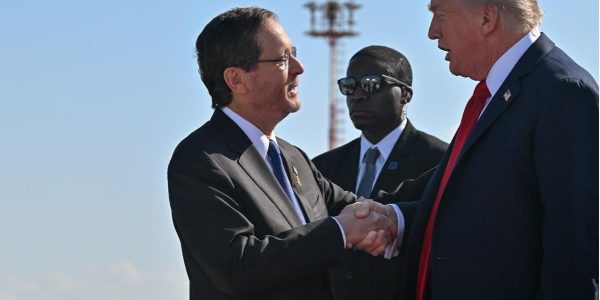 הרצוג וטראמפ. צילום: קובי גדעון/לע"מ