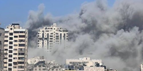 תיעוד התקיפה בעזה. צילום: רשתות ערביות