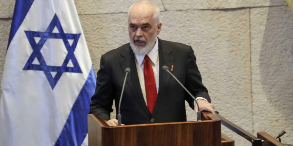 ראש ממשלת אלבניה במליאת הכנסת. צילום: דני שם טוב/דוברות הכנסת