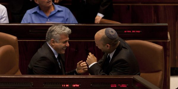 לפיד ובנט צילום יונתן סינדל צילום פלאש 90