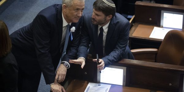 בצלאל סמוטריץ
ובני גנץ במליאת הכנסת / פלאש90