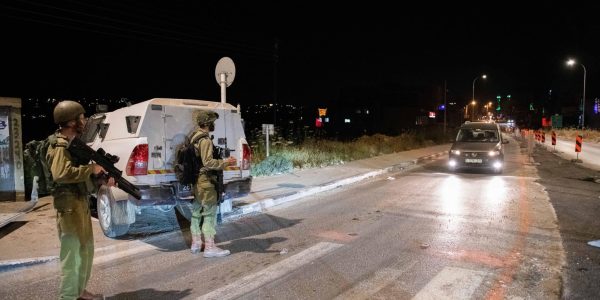 אילוסטרציה: זירת פיגוע ירי בצומת תפוח. צילום: סראיא דיאמנט/פלאש 90